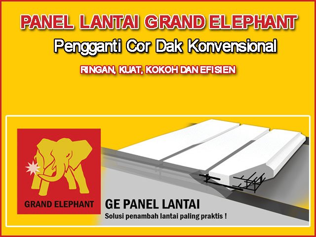 Bata Ringan Surabaya, Jual Panel Lantai Grand Elephant Murah Surabaya